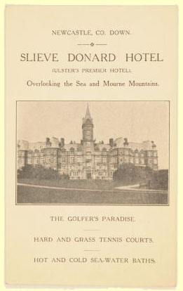 click for 19K .jpg image of Slieve Donard hotel brochure