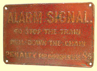 click for 11K .jpg image of BCDR carriage alarm sign