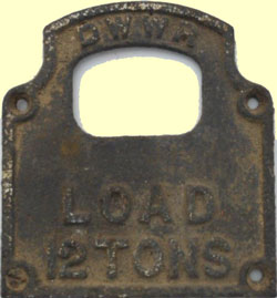 click for 15K .jpg image of DWWR wagon plate