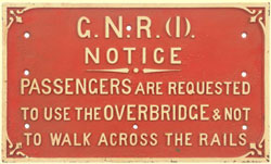 click for 15K .jpg image of GNRI overbridge sign