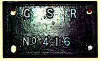 click for 5K .jpg image of GSWR tender plate