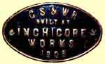 click for 4K .jpg image of GSWR makers' plate