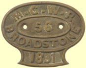 click for 7K .jpg image of MGWR carriage builder's plate