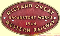 click for 12K .jpg image of MGWR loco makers' plate