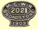 click for 7.3K .jpg image of MGWR wagon plate