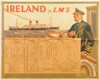 click for 11K .jpg image of LMS to Ireland poster